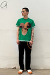 Walter Van BeirendonCK T-shirt AW22-23 8018 Green